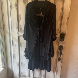 Black Ruffle 2pc. Set size 1X